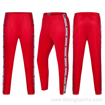 basketball soccer sports full open buckle button pants